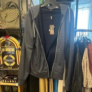 Michael Kors Charcoal Zip-Up Jacket